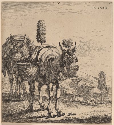 Dwa muły autorstwa Karel Dujardin