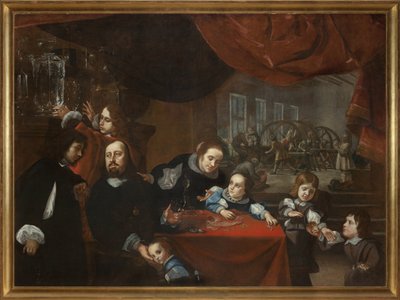 Dionizjusz Miseroni (1607-1661) i jego rodzina autorstwa Karel Škréta
