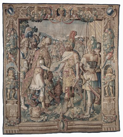 Antoniusz odnosi jedyne zwycięstwo nad Partami; gobelin autorstwa Karel van II Mander