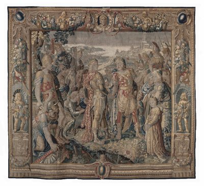 Octavia Effects Concord of Tarentum; gobelin, data nieznana (wełna | ołówek) autorstwa Karel van II Mander