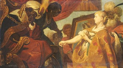 Chariclea pokazuje Persinę i Hydaspes autorstwa Karel van Mander III
