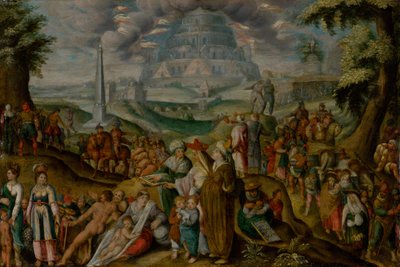 Pomieszanie języków, XVII wiek. autorstwa Karel van Mander the Elder