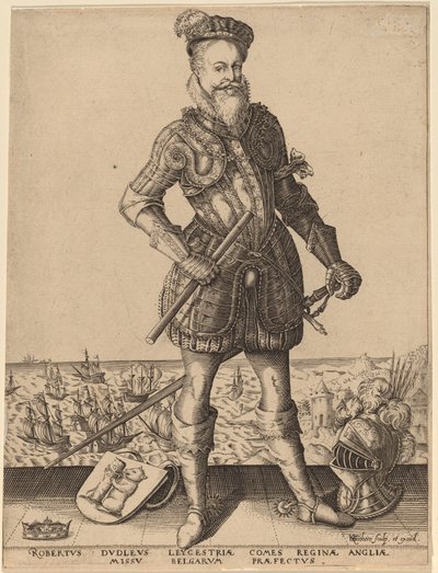 Robert Dudley, hrabia Leicester autorstwa Karel van Sichem after Christoffel