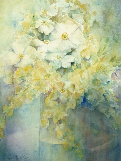 Anemone Japonica - Biała Królowa i Molu autorstwa Karen Armitage