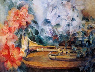 Phil Collins z „Genesis” Trumpet autorstwa Karen Armitage