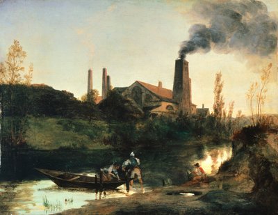 Młyn Eberswald, ok. 1830 r., autor: Charles Blechen (1798-1840), olej, 25x33 cm autorstwa Carl Blechen