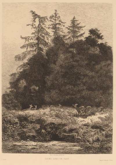 Daniele w parku. autorstwa Karl Bodmer
