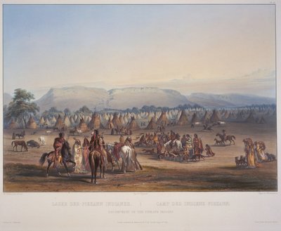 Obozowisko Indian Peikann autorstwa Karl Bodmer