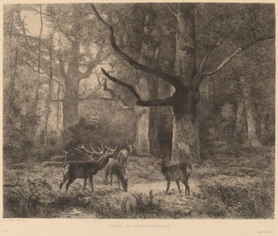 Las Fontainebleau autorstwa Karl Bodmer