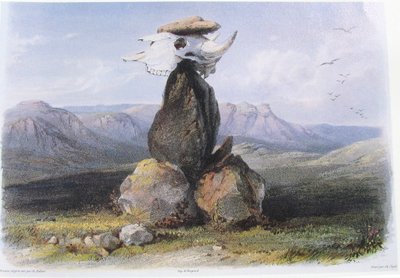 Karl Bodmer Magiczny stos Indian Assinboin autorstwa Karl Bodmer
