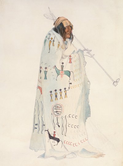 Piegan Blackfeet Man autorstwa Karl Bodmer