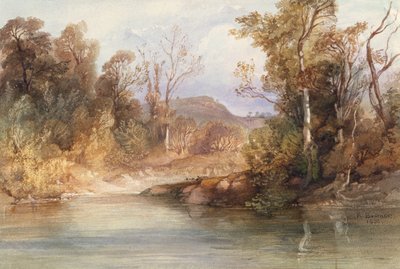 Widok na Missouri, grób kosa autorstwa Karl Bodmer