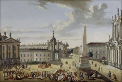 Alter Markt Potsdam - widok na Schlossstraße autorstwa Karl Christian Wilhelm Baron