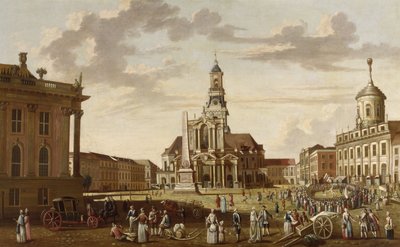Stary rynek Poczdamu i kościół św. Mikołaja| autorstwa Karl Christian Wilhelm Baron