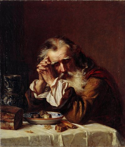 ""Głowa starego człowieka" Obraz Karla Fiodorowicza Gun (Ghun, Hun, Huhn) (1830-1877) 1872 - Olej na płótnie, wym. 55,5x49,5 cm Państwowe Muzeum Sztuki Republiki Łotewskiej, Ryga autorstwa Karl Fedorovic Gun
