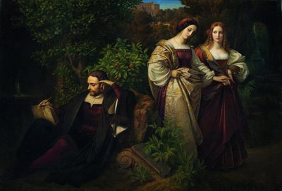 Torquato Tasso i dwie Leonory autorstwa Karl Ferdinand Sohn