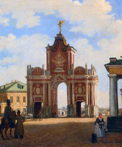 Czerwona Brama w Moskwie, 1844 autorstwa Karl Fridrikh Petrovich Bodri