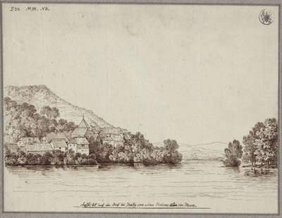 Widok wsi w pobliżu Grazu z mostu na Murze autorstwa Karl Friedrich Schinkel