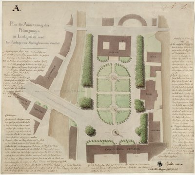 Berlin, Unter den Linden. Projekt zagospodarowania Lustgarten autorstwa Karl Friedrich Schinkel