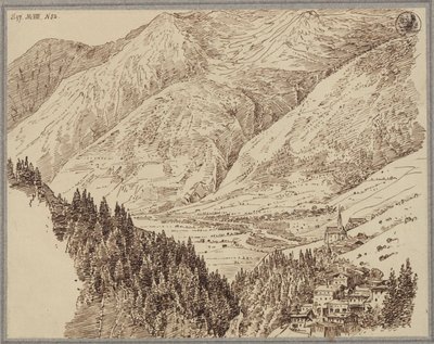 Dolina Gastein z Wildbadem autorstwa Karl Friedrich Schinkel