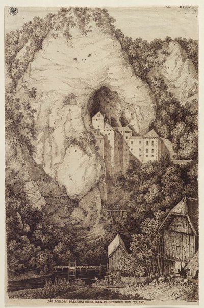Zamek Predjama czyli Lueg, XII godzin od Triestu autorstwa Karl Friedrich Schinkel