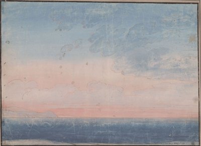 Dekoracja do ogólnego użytku. Południowy horyzont morski autorstwa Karl Friedrich Schinkel