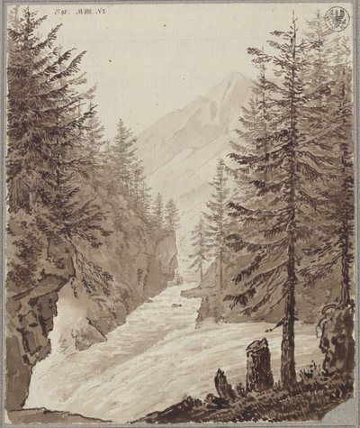 Przełęcz Klamm z potokiem Gasteiner Ache koło Lend w regionie Salzburga autorstwa Karl Friedrich Schinkel