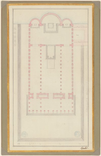 Plan terenu katedry w Berlinie autorstwa Karl Friedrich Schinkel