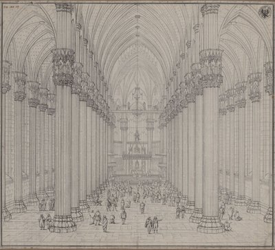 Wnętrze katedry w Mediolanie autorstwa Karl Friedrich Schinkel