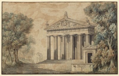 Ifigenia w Taurydzie. Dramat Johanna Wolfganga von Goethego. Projekt dekoracji. Świątynia Diany autorstwa Karl Friedrich Schinkel