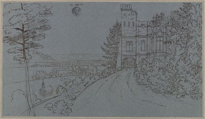 Köstritz. Sztuczna ruina w parku pałacowym (?) autorstwa Karl Friedrich Schinkel