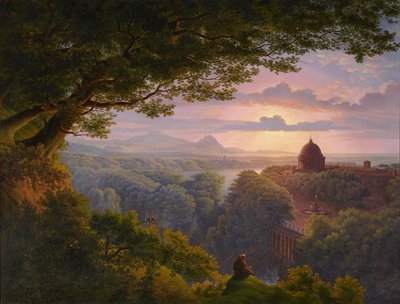 Krajobraz z pielgrzymem (kopia według Karla Friedricha Schinkla) autorstwa Karl Friedrich Schinkel