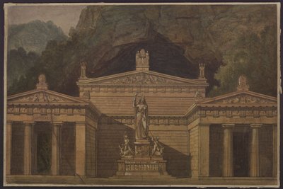 Olimpia. Opera Gasparego Spontiniego. Projekt 4. dekoracji. Świątynia Diany autorstwa Karl Friedrich Schinkel