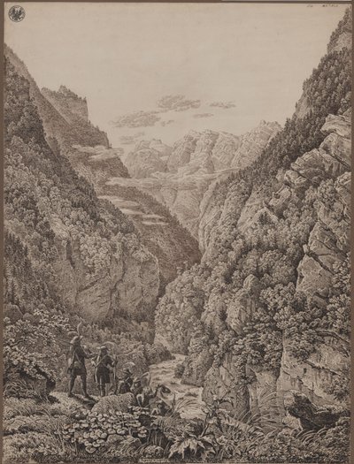 Przełęcz Lueg koło Salzburga autorstwa Karl Friedrich Schinkel
