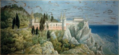 Zamek Orianda, widok autorstwa Karl Friedrich Schinkel