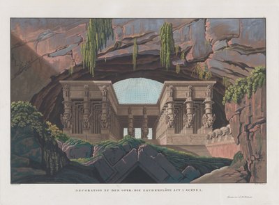 Scenografia do opery Czarodziejski flet Wolfganga Amadeusza Mozarta, 1847-1849. autorstwa Karl Friedrich Schinkel