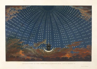 Scenografia do opery Czarodziejski flet Wolfganga Amadeusza Mozarta, 1847-1849. autorstwa Karl Friedrich Schinkel
