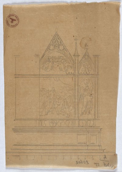Studie zu einem gotischen Altar autorstwa Karl Friedrich Schinkel