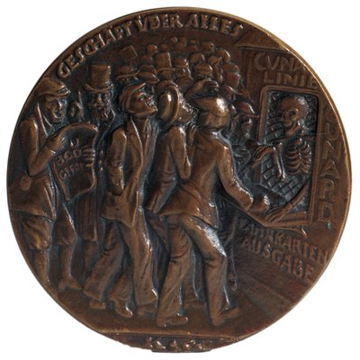 Medal upamiętniający storpedowanie liniowca "Lusitania", 7 maja autorstwa Karl Goetz