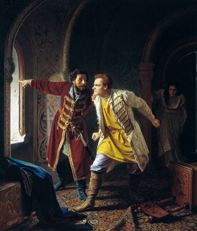 Ostatnie minuty fałszu Dmitriy I, 1879 autorstwa Karl Gottlieb Wenig