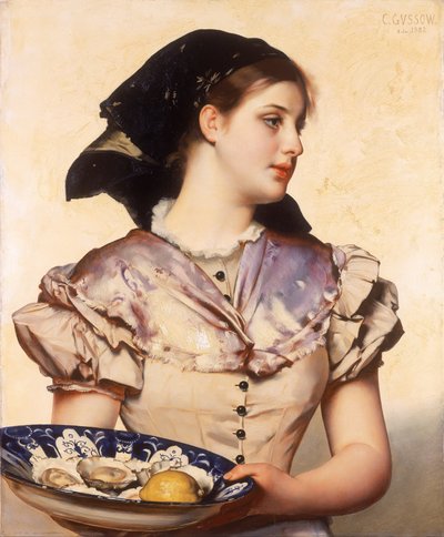Dziewczyna z ostrygami autorstwa Karl Gussow
