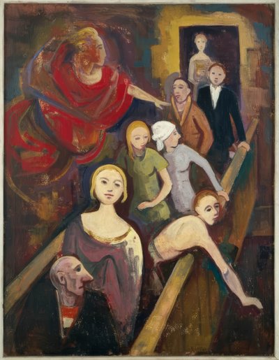 Na schodach z aniołem autorstwa Karl Hofer