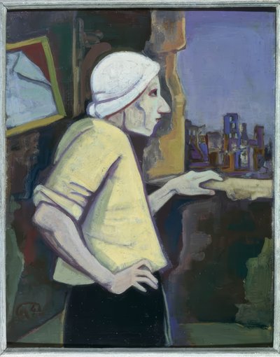 Kobieta przy oknie autorstwa Karl Hofer