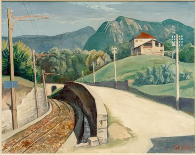 Krajobraz w pobliżu Cappella w kantonie Gryzonia autorstwa Karl Hofer