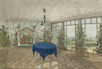 Ogród zimowy w Pavlino Estate Wielgorskich, 1834 autorstwa Karl Ivanovich Kolmann
