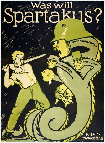 Rewolucja niemiecka 1918-1919 Liga Spartakusa (Spartakusbund) autorstwa Karl Jakob Hirsch