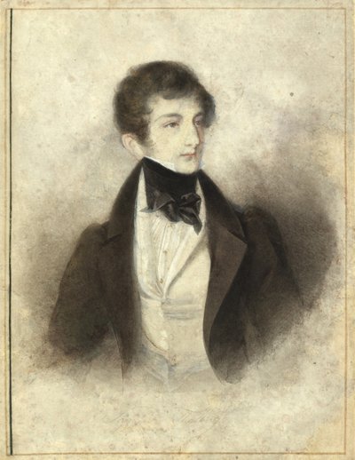 Portret pianisty i kompozytora Zygmunta Thalberga 1812-1871 , 1829. autorstwa Karl Joseph Aloys Agricola