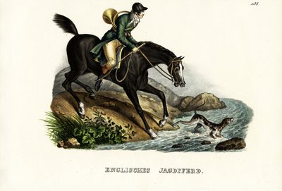 Angielski koń myśliwski, 1824 autorstwa Karl Joseph Brodtmann