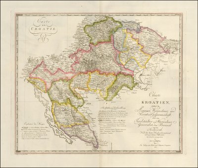 Mapa Krotii z 1803 r. autorstwa Karla Josepha Kipferlinga autorstwa Karl Joseph Kipferling