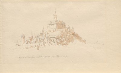 Zamek Lindenfels w pobliżu Weinheim w Odenwald autorstwa Karl Julius Von Leypold
